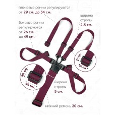 Ремень безопасности Black / Cherry